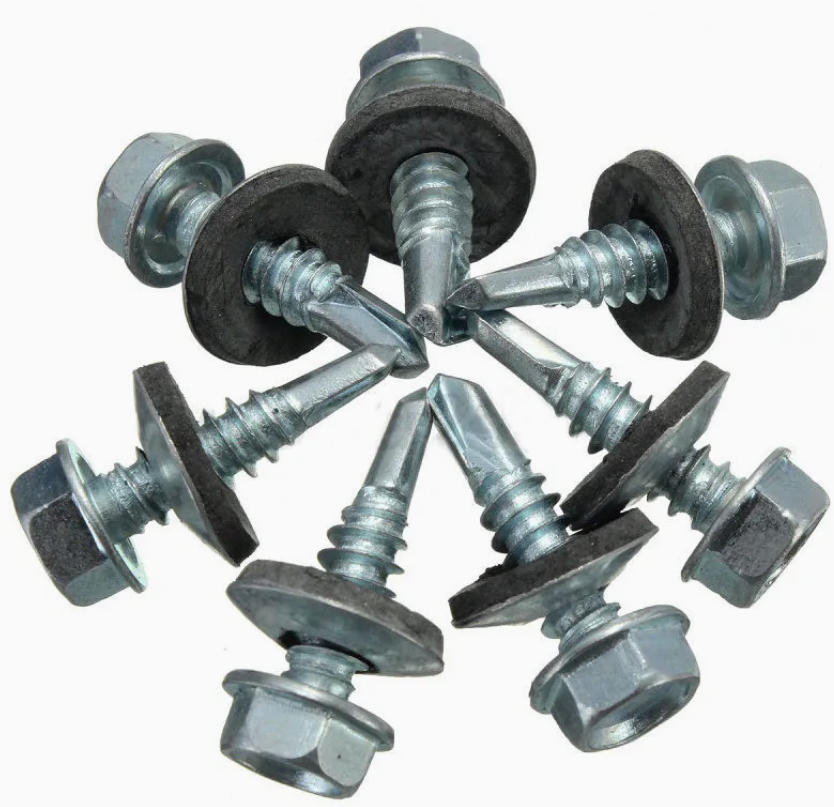 Blue White Zinc Plated Self Drilling Screws with Washer2.jpg
