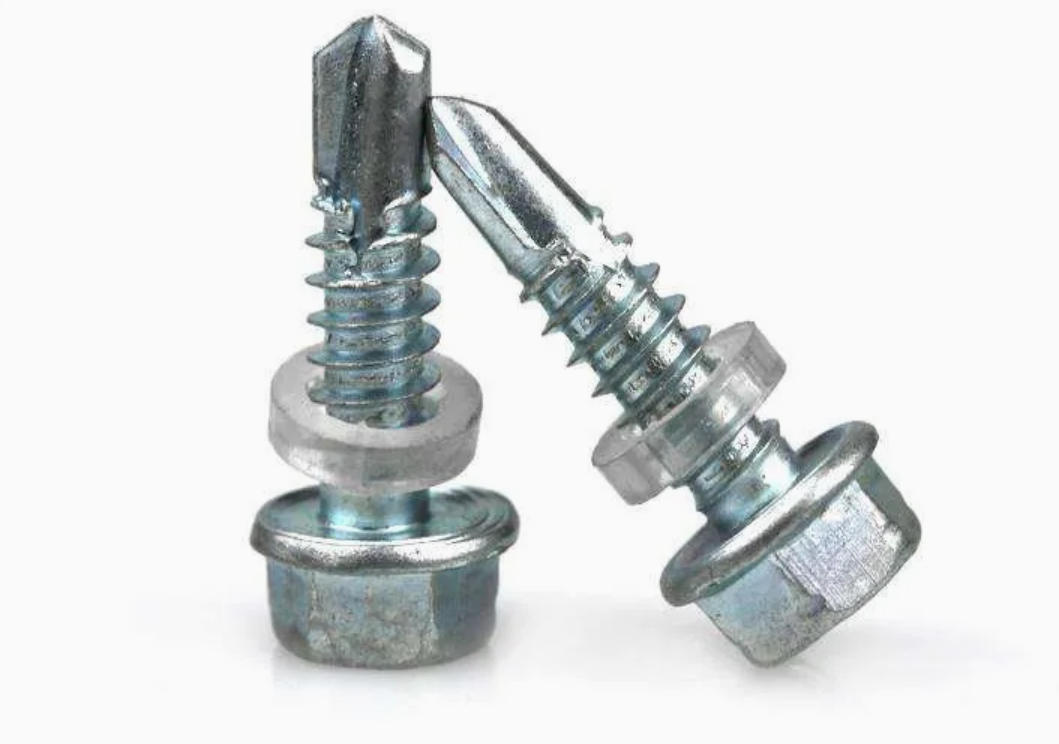 Blue White Zinc Plated Self Drilling Screws with Washer3.jpg