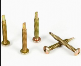 Yellow Galvanised Self Drilling Screws
